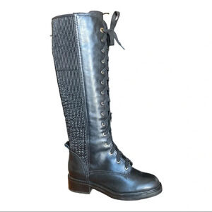 Louise et Cie Voshelle Lace-Up Boot in Black Leather  Sz: 6